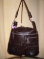 Ladies Dark Brown 3 Pocket Leather Bag (FREE POSTAGE)